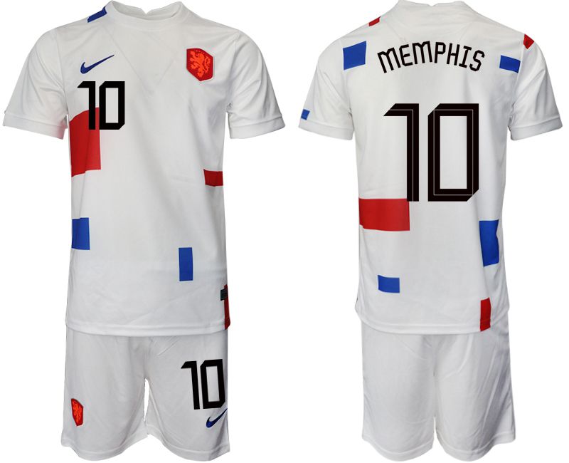 Men 2022 World Cup National Team Netherlands away white 10 Soccer Jersey